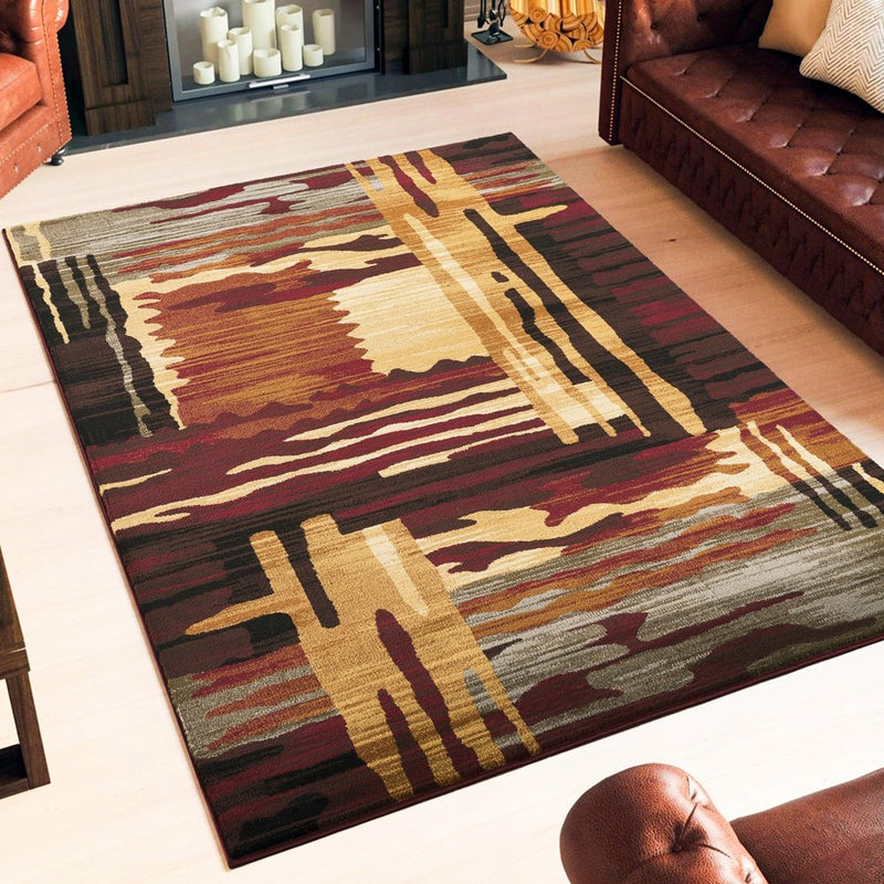 Haus Appeal Delight Stripes 7'10" x 10'3" Area Rug, Multi