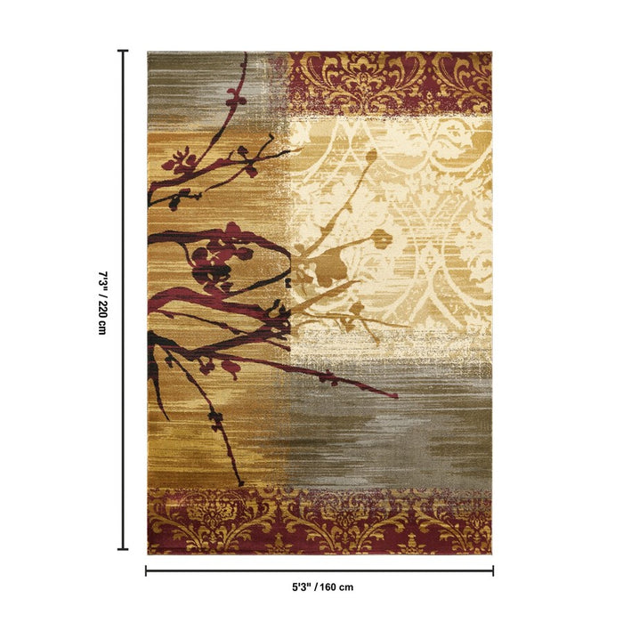 Haus Appeal Delight Nature 5'3'' x 7'3'' Area Rug, Multi