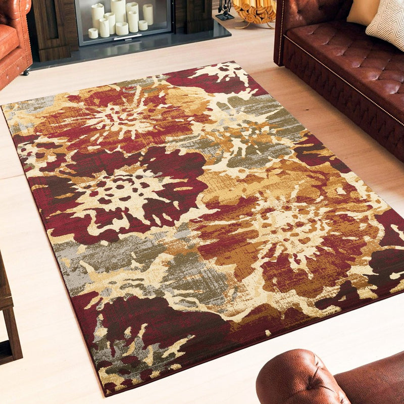 Haus Appeal Delight Flower 5'3'' x 7'3'' Area Rug, Multi
