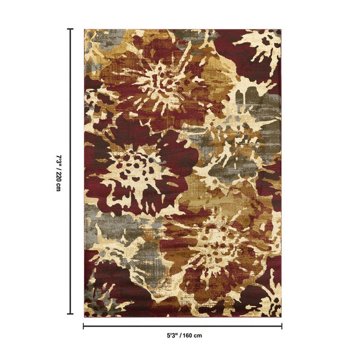 Haus Appeal Delight Flower 5'3'' x 7'3'' Area Rug, Multi