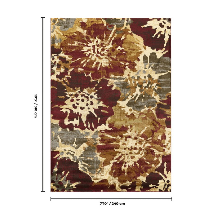 Haus Appeal Delight Flower 7'10" x 10'3" Area Rug, Multi