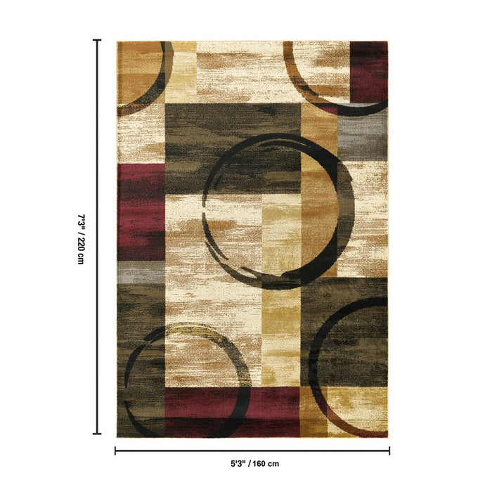 Haus Appeal Ambiance Geometric 5'3'' x 7'3'' Area Rug, Multi
