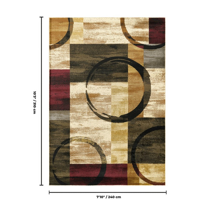 Haus Appeal Ambiance Geometric 7'10" x 10'3" Area Rug, Multi