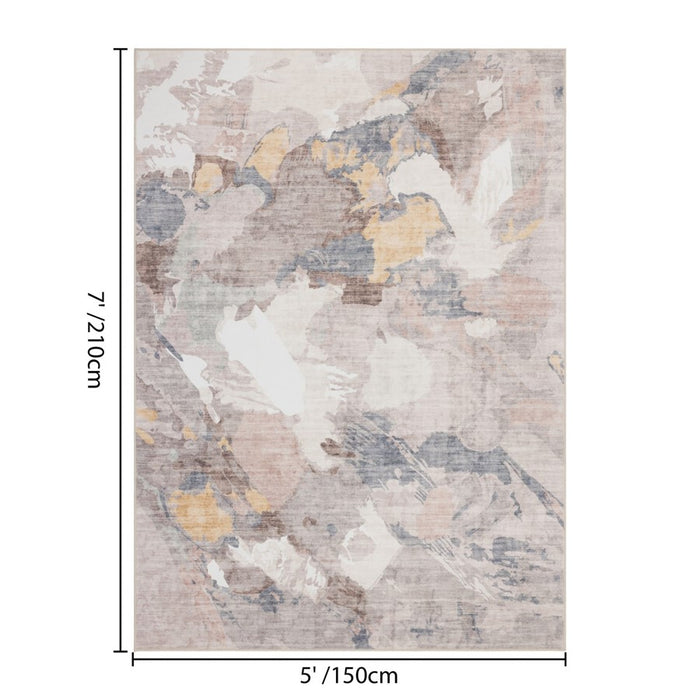 Haus Appeal Hamford 5x7 Multi Area Rug, Beige