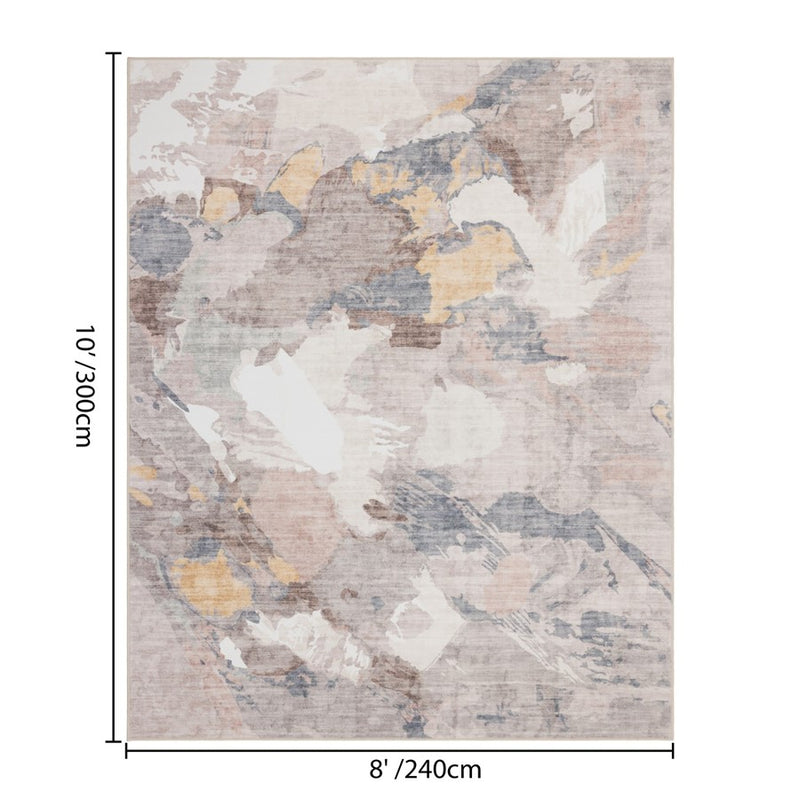 Haus Appeal Hamford 8x10 Multi Area Rug, Beige