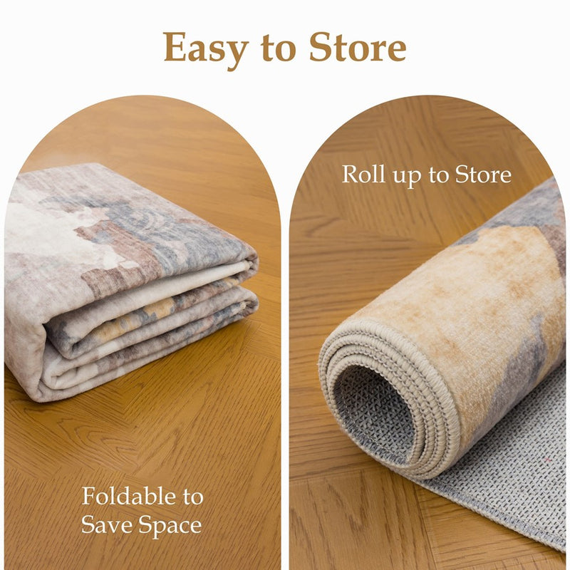 Haus Appeal Hamford 8x10 Multi Area Rug, Beige