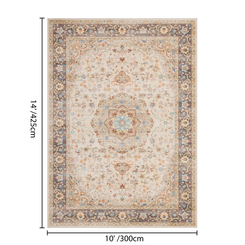 Haus Appeal Hamford 10x14 Medallion Ivory Area Rug