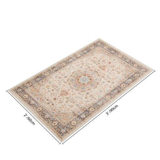 Haus Appeal Hamford 2x3 Ivory Medallion Accent Rug