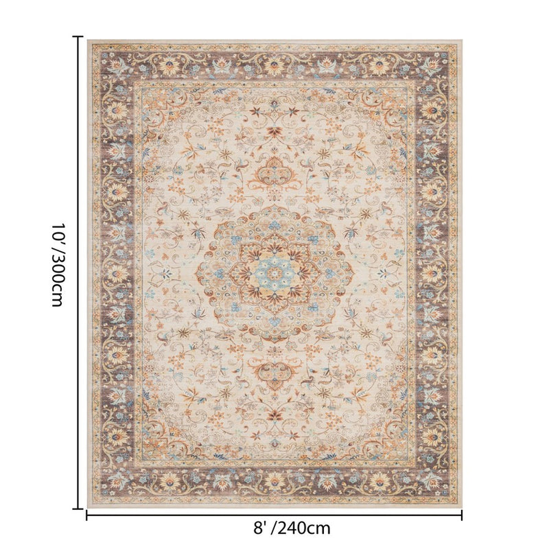 Haus Appeal Hamford Medallion 8x10 Ivory Area Rug