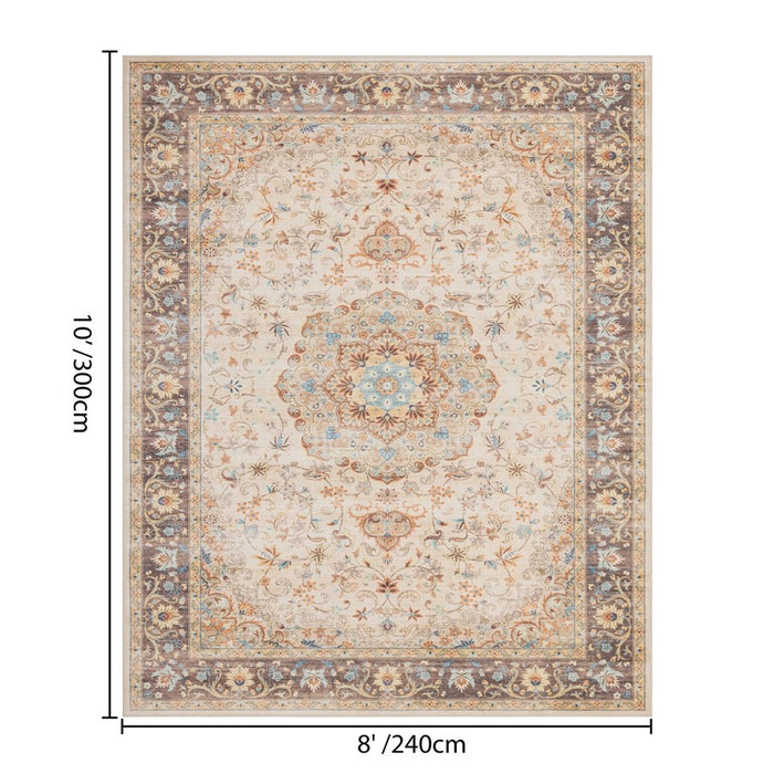 Haus Appeal Hamford Medallion 8x10 Ivory Area Rug