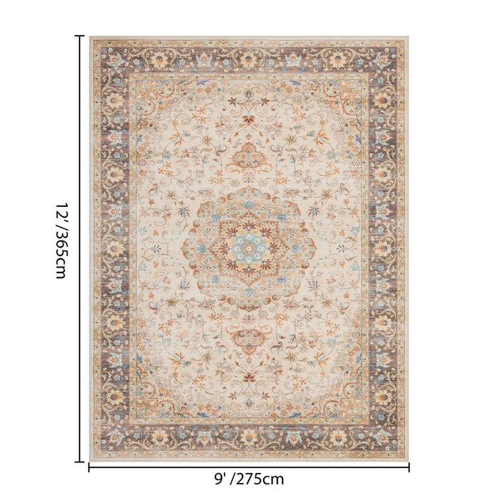 Haus Appeal Hamford Medallion 9x12 Ivory Area Rug