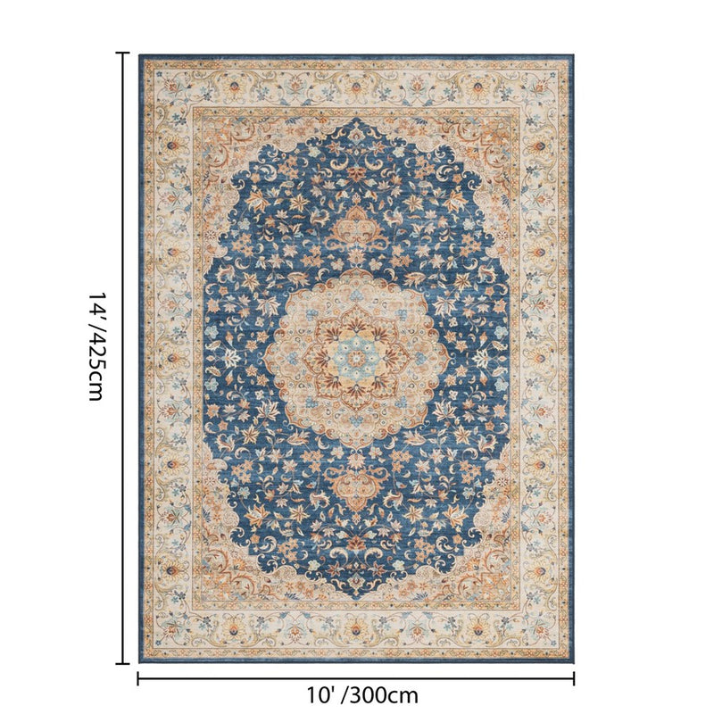 Haus Appeal Hamford 10x14 Medallion Navy Area Rug