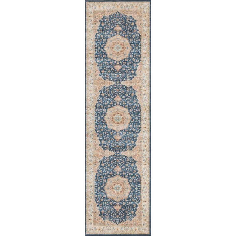 Haus Appeal Designs Hamford Medallion 2x7 Navy Runner Rug - HA-HAM40032-7