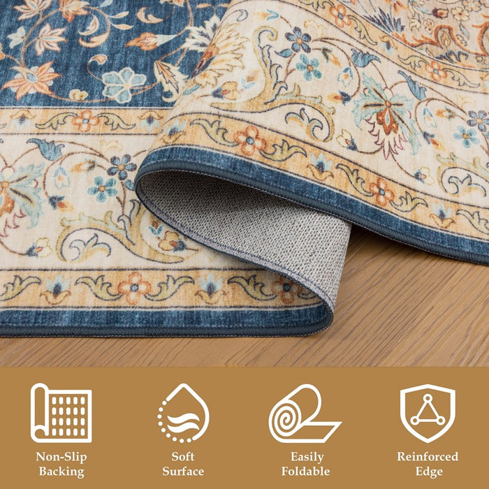 Haus Appeal Hamford Medallion 5x7 Navy Area Rug