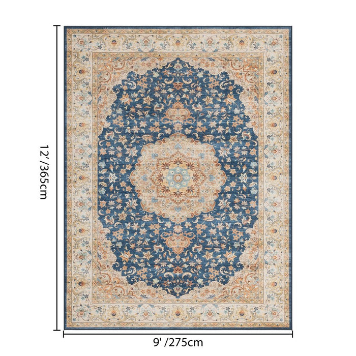 Haus Appeal Hamford Medallion 9x12 Navy Area Rug