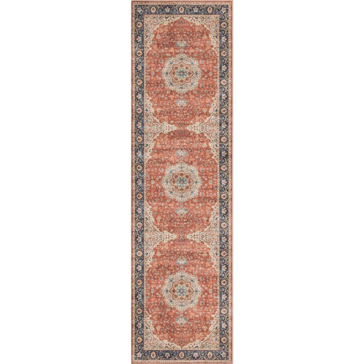 Haus Appeal Designs Hamford Medallion 2x7 Red Runner Rug - HA-HAM40042-7