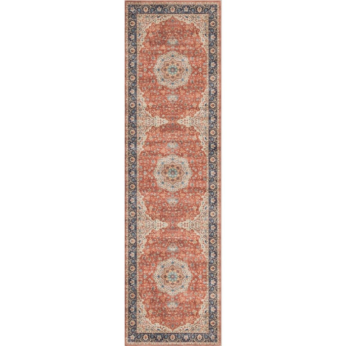 Haus Appeal Designs Hamford Medallion 2x7 Red Runner Rug - HA-HAM40042-7
