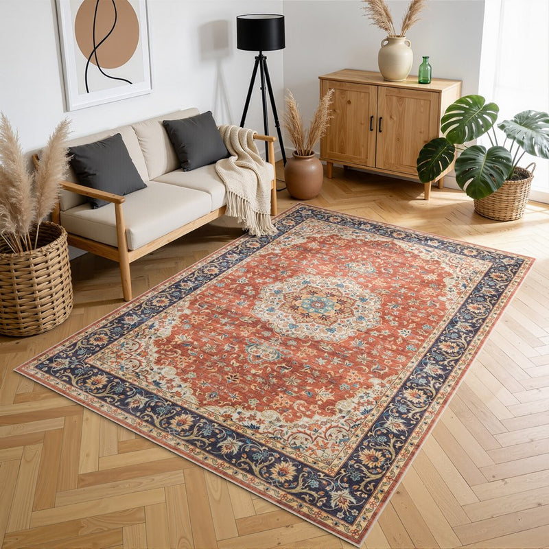 Haus Appeal Hamford Medallion 5x7 Red Area Rug