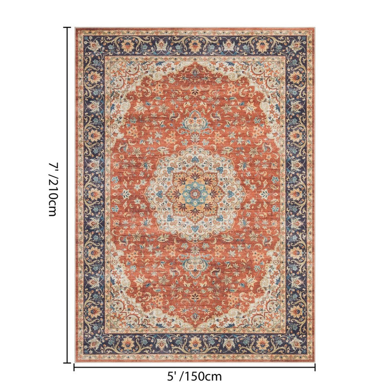 Haus Appeal Hamford Medallion 5x7 Red Area Rug