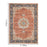 Haus Appeal Designs Hamford Medallion 5x7 Red Area Rug