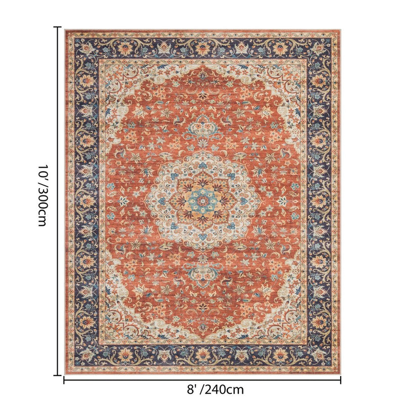 Haus Appeal Hamford Medallion 8x10 Red Area Rug