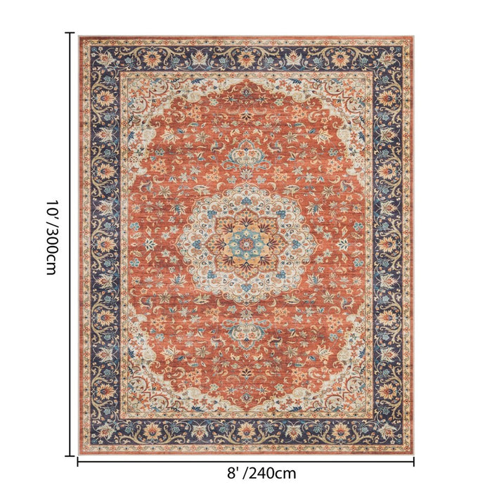 Haus Appeal Designs Hamford Medallion 8x10 Red Area Rug