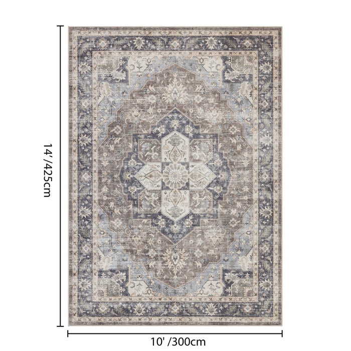 Haus Appeal Hamford 10x14 Brown Area Rug