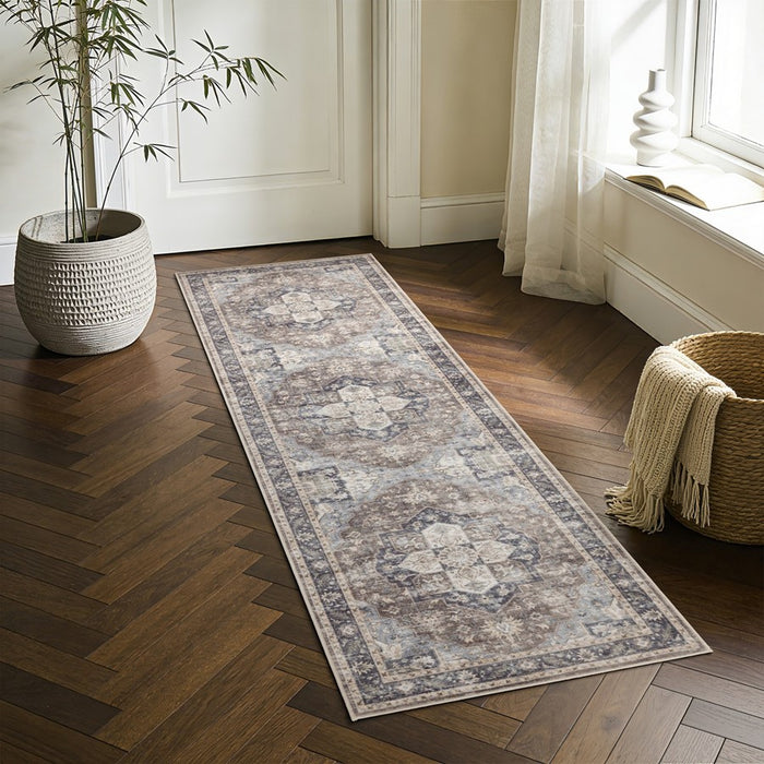 Haus Appeal Hamford 2x7 Brown Runner Rug