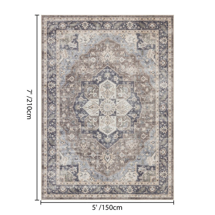 Haus Appeal Hamford 5x7 Brown Area Rug