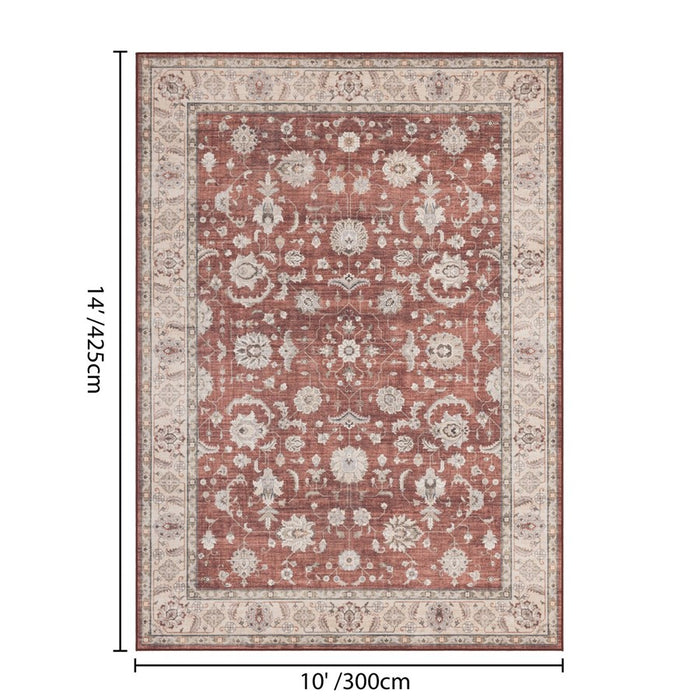 Haus Appeal Designs Hamford 10x14 Red Area Rug