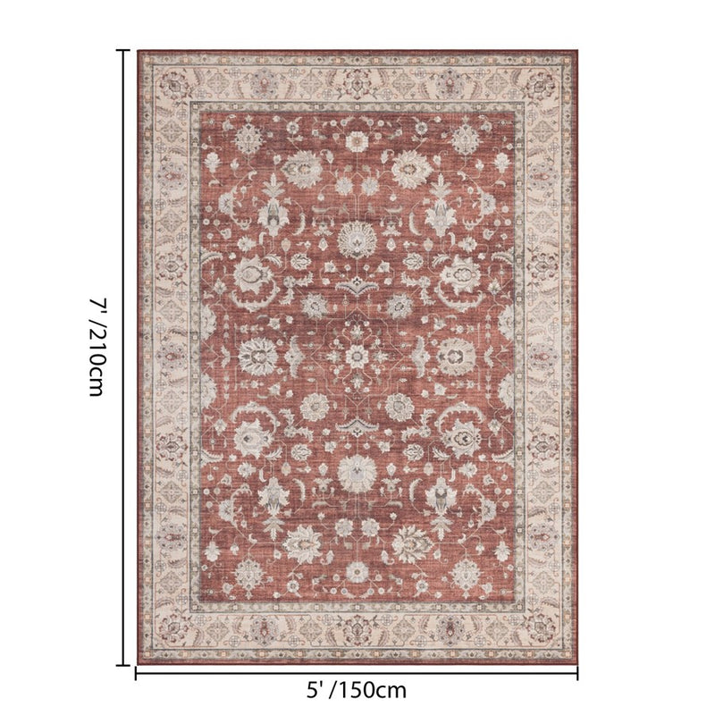 Haus Appeal Hamford 5x7 Red Area Rug