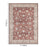 Haus Appeal Designs Hamford 5x7 Red Area Rug