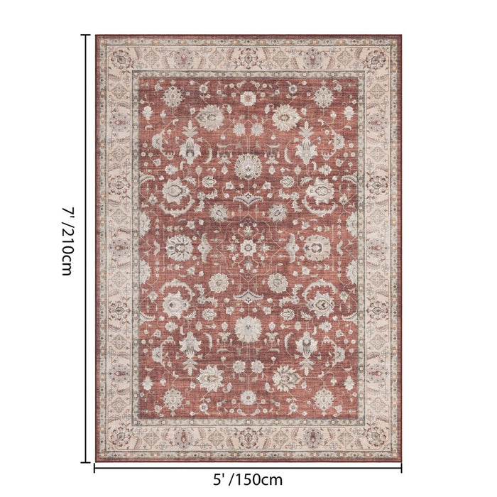 Haus Appeal Designs Hamford 5x7 Red Area Rug