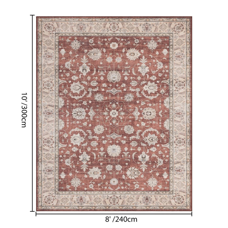 Haus Appeal Hamford 8x10 Red Area Rug