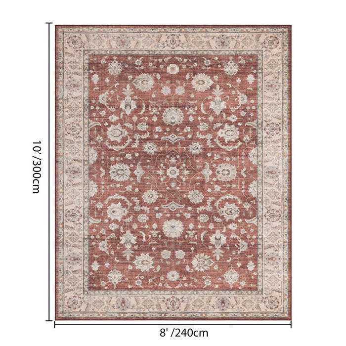 Haus Appeal Designs Hamford 8x10 Red Area Rug