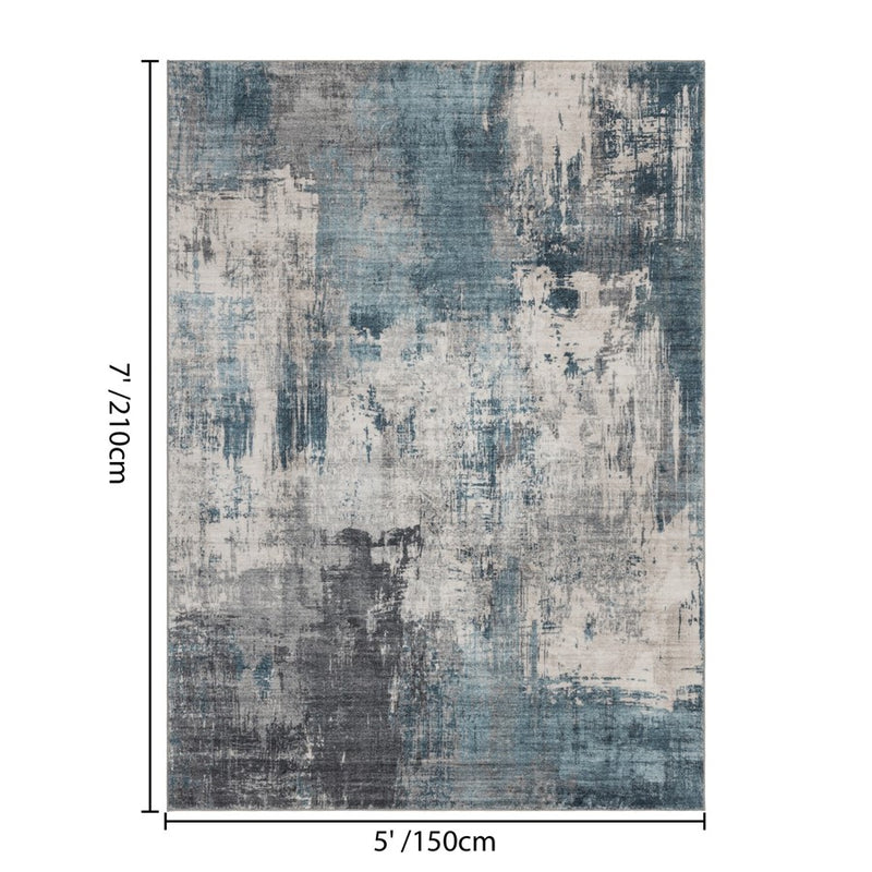 Haus Appeal Metronova 5x7 Blue Area Rug