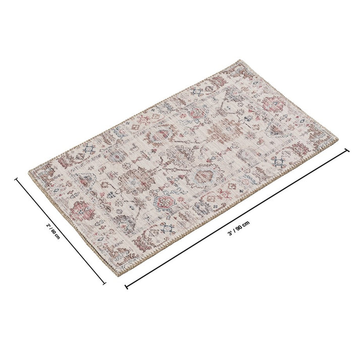 Haus Appeal Mansion 2' x 3' Area Rug, Multi Beige