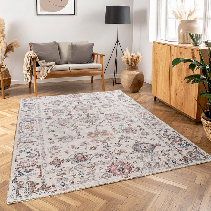 Haus Appeal Mansion 5'3'' x 7'3'' Area Rug, Multi Beige