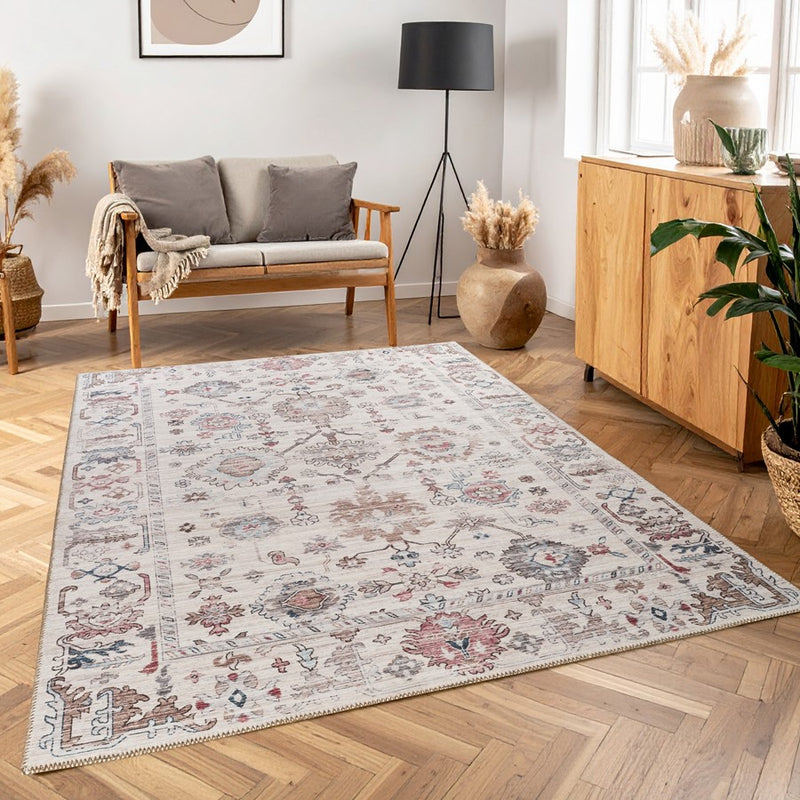 Haus Appeal Mansion 7'10" x 10'6" Area Rug, Multi Beige