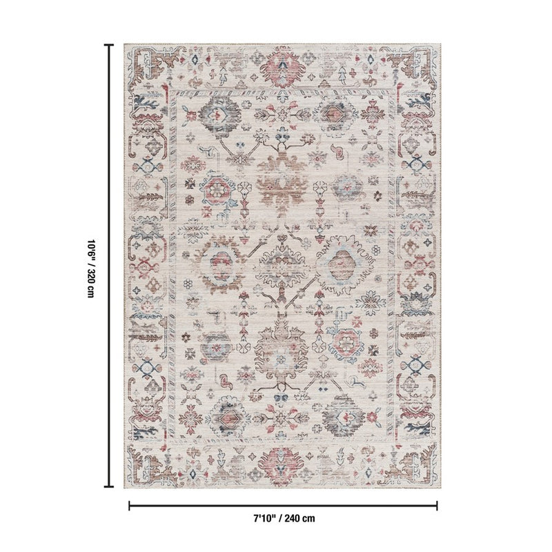 Haus Appeal Mansion 7'10" x 10'6" Area Rug, Multi Beige