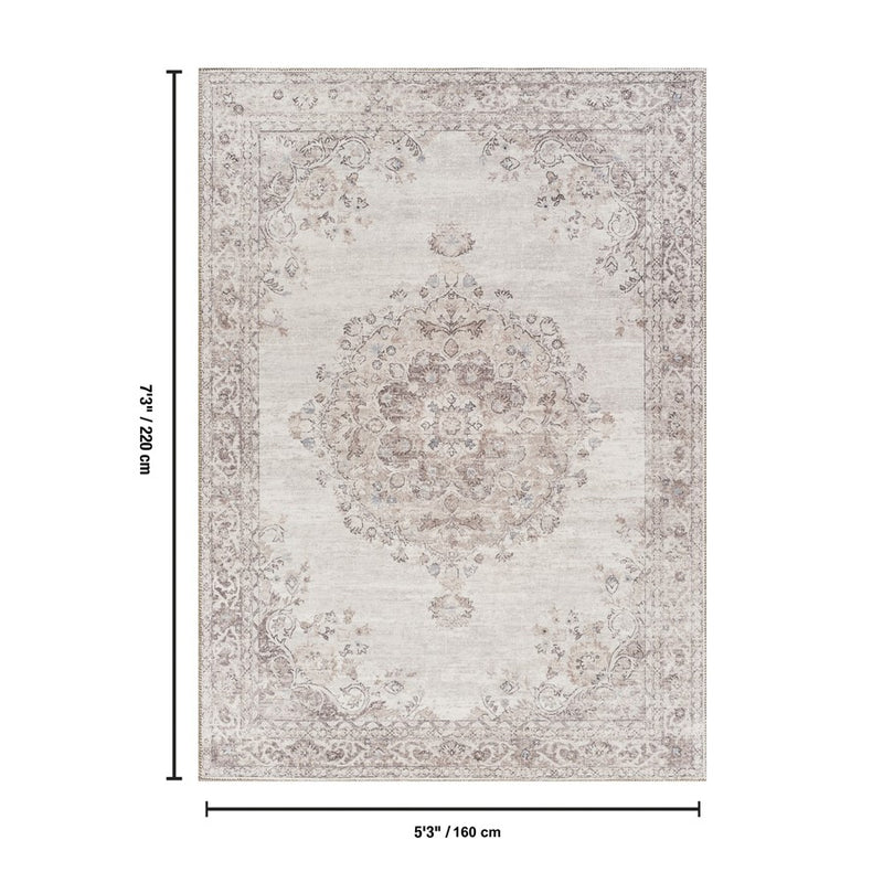 Haus Appeal Mansion 5'3'' x 7'3'' Area Rug, Ivory