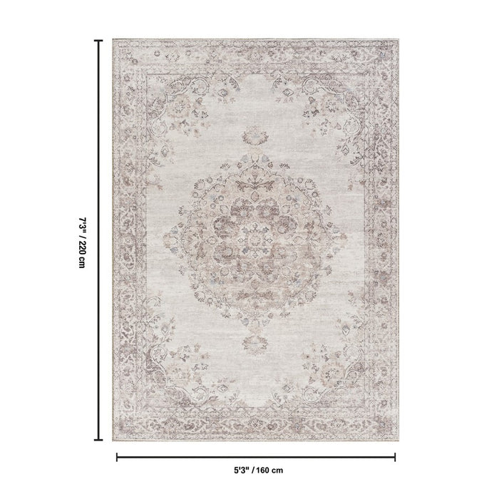 Haus Appeal Mansion 5'3'' x 7'3'' Area Rug, Ivory