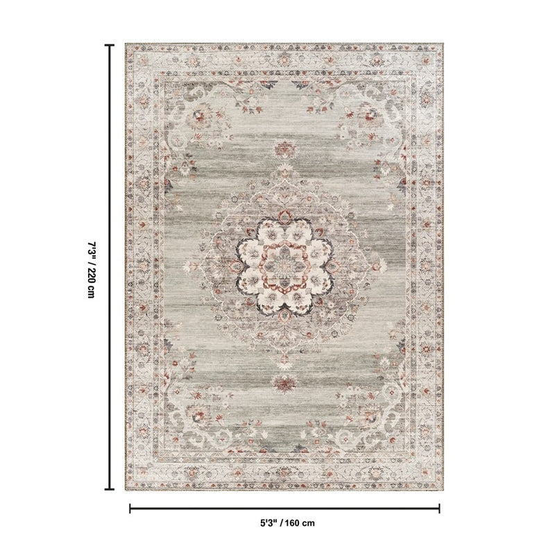 Haus Appeal Mansion 5'3'' x 7'3'' Area Rug, Green