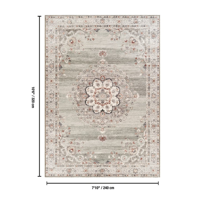 Haus Appeal Mansion 7'10" x 10'6" Area Rug, Green