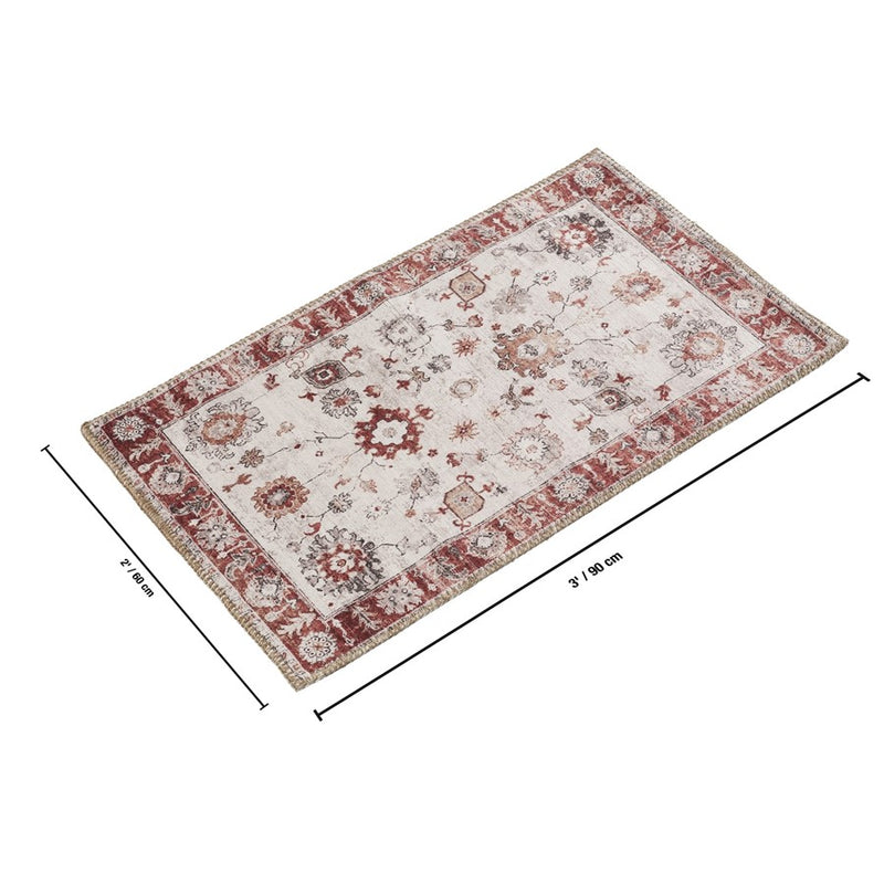 Haus Appeal Mansion 2' x 3' Area Rug, Red