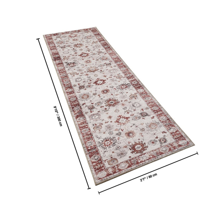 Haus Appeal Mansion 2'7'' x 9'10'' Runner, Red