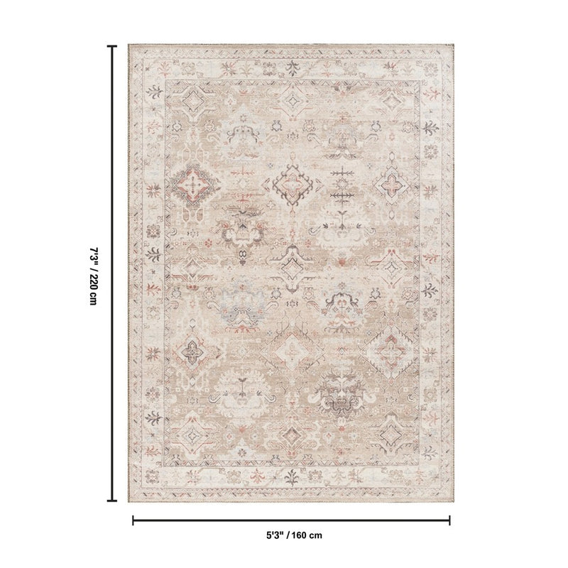 Haus Appeal Mansion 5'3'' x 7'3'' Area Rug, Gold