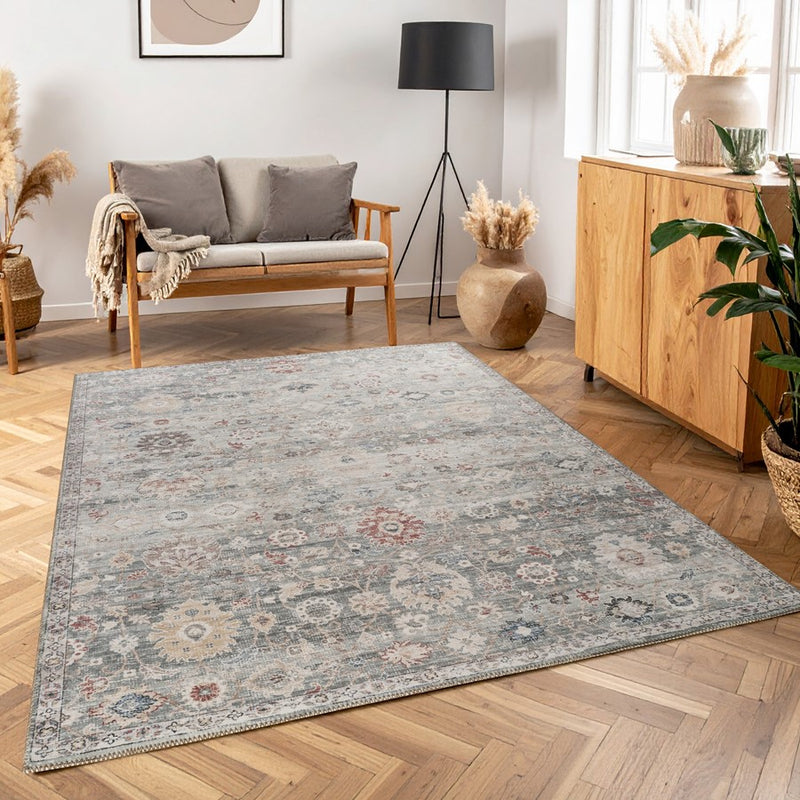 Haus Appeal Legend 5'3'' x 7'3'' Area Rug, Green Ivory
