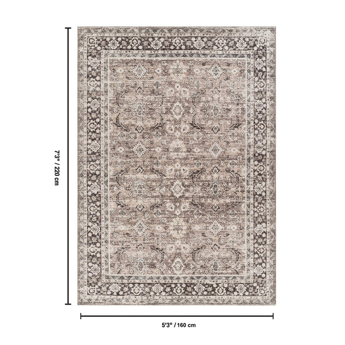 Haus Appeal Legend 5'3'' x 7'3'' Area Rug, Brown Ivory