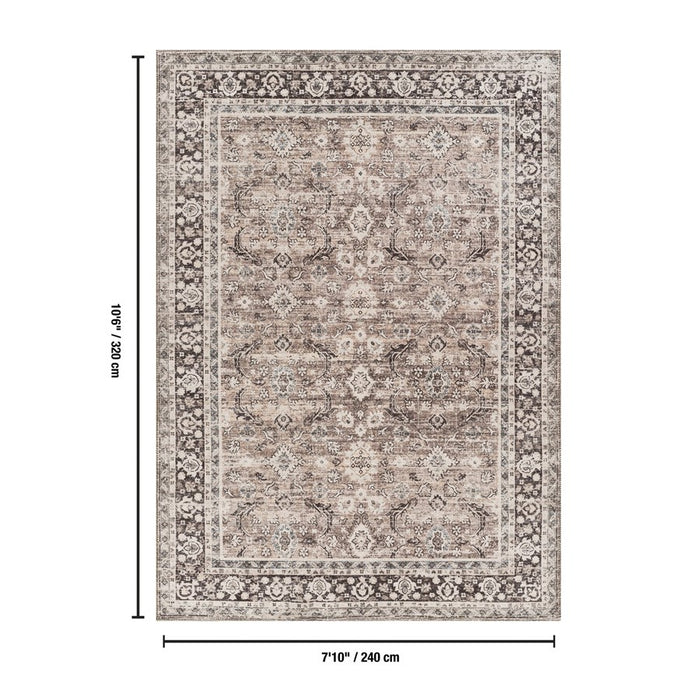 Haus Appeal Legend 7'10" x 10'6" Area Rug, Brown Ivory